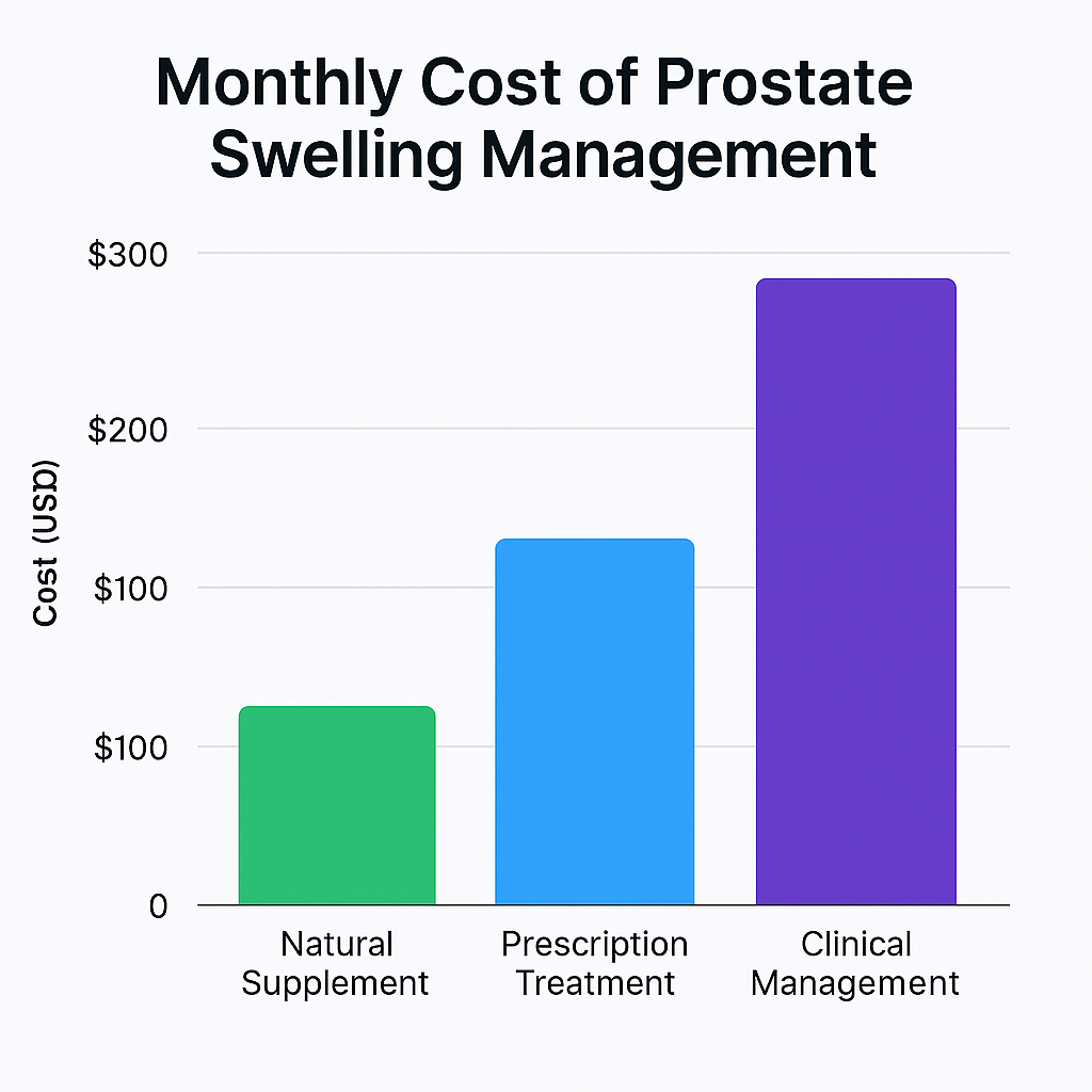 Graph comparing cost of natural supplements vs prescription and clinical treatment