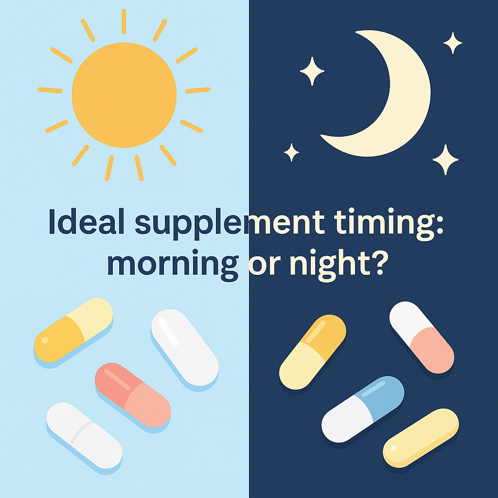 Ideal supplement timing: morning or night?